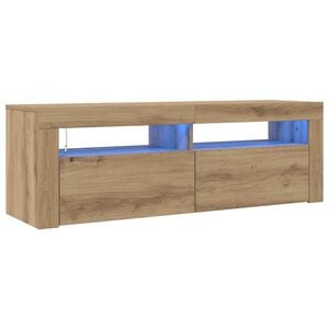 vidaXL TV ormarić LED boja hrasta 120x35x40 cm konstruirano drvo