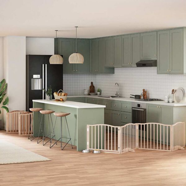 vidaXL Vrata za pse s vrata&scaron;cima 10 panela sklopiva 800 cm drvo topole