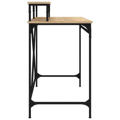 vidaXL Radni stol boja hrasta 100x50x90 cm konstruirano drvo i željezo