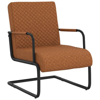 vidaXL Konzolna stolica od umjetne kože mat smeđa