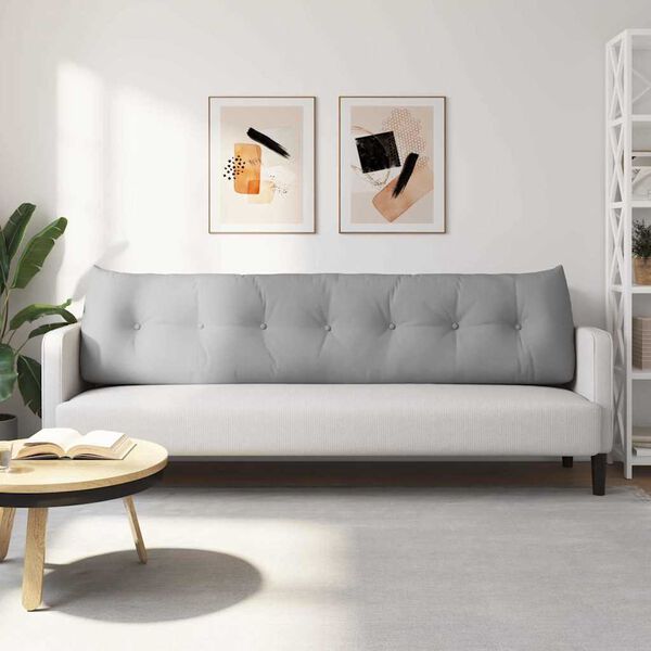 vidaXL Jastuk za leđa Oblačnosiva 200 x 24 x 50 cm tkanina