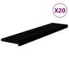 vidaXL Gazi&scaron;ta stepenice 20 kom smeđe-crni 110x30x2 cm masivna hrast