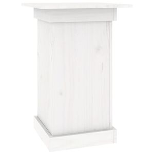 vidaXL Stalak za cvijeće bijeli 40 x 40 x 60 cm od masivne borovine