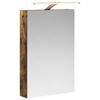 vidaXL Kupaonski ormar s ogledalom Dimljeni hrast 40 x 10,5 x 60,5 cm