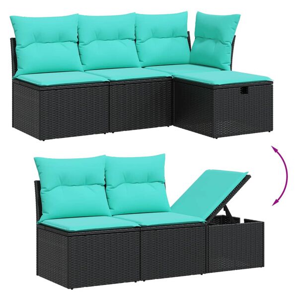 vidaXL 7-dijelni set vrtnih sofa sivi od poliratana