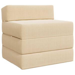 vidaXL Sofa na razvlačenje 2-sjedalo Krem 70 x 60 x 63 cm