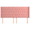 vidaXL Uzglavlje s u&scaron;ima ružičasto 183x16x118/128 cm bar&scaron;unasto