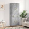 vidaXL Visoka komoda siva betona 69,5x34x180 cm od konstruiranog drva