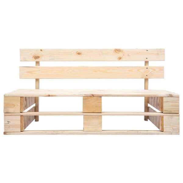 vidaXL Vrtna sofa od paleta od borovine s crvenim jastucima