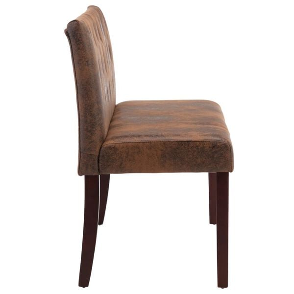 vidaXL Klupa od umjetne bru&scaron;ene kože 120 cm smeđa