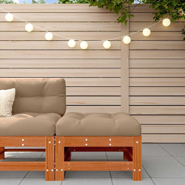 vidaXL Noge za odmaranje u vrtu Masivna borovina Vosak Smeđa