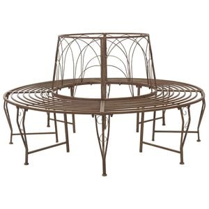 vidaXL Klupa pod drvetom 8-Broj sjedala &Oslash; 160 x 89 cm Čelik
