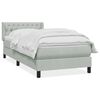 vidaXL Box Spring krevet s madracem svijetlo sivi 100x220 cm bar&scaron;un
