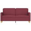 vidaXL Dvosjed od tkanine crvena boja vina 140 cm