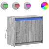 vidaXL Komoda s LED boja sivog hrasta sonome 72x34x61 cm drveni