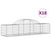 vidaXL Lučne gabionske ko&scaron;are 18 kom 200x50x40/60 cm pocinčano željezo
