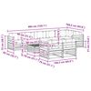 vidaXL Set vanjskih sofa s jastukom 9 pcs Prirodna i svijetlo siva