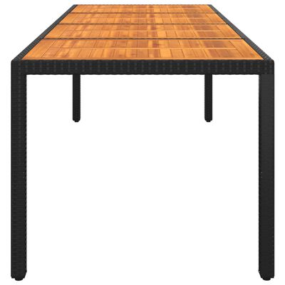 vidaXL Vrtni stol 250x100x75 cm od bagremovog drva i poliratana crni