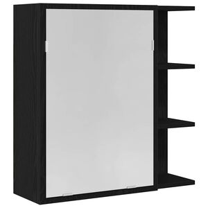 vidaXL Kupaonski ormar s ogledalom Crni hrast 62,5 x 20,5 x 64 cm