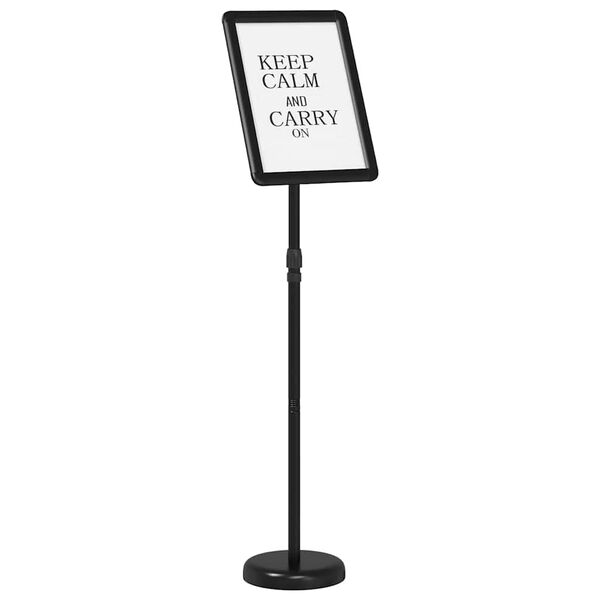 vidaXL Stalci za sajmove Crna 25 x 25 x 125 cm Aluminij