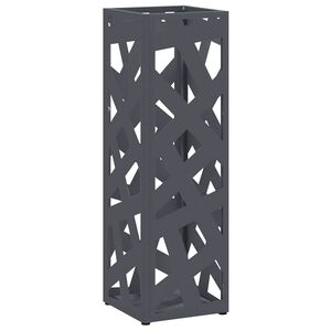 vidaXL Stalak za ki&scaron;obrane Antracit 15,5 x 15,5 x 49 cm Čelik