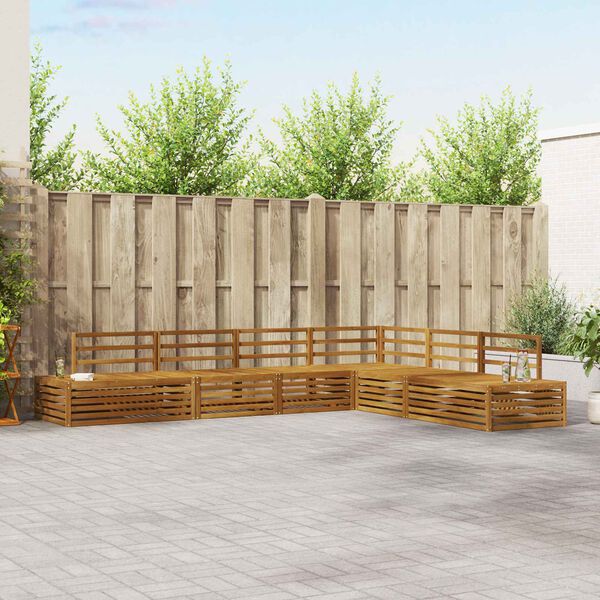 vidaXL Set vanjskih sofa 6 Komad Prirodna Čvrsto drvo akacije