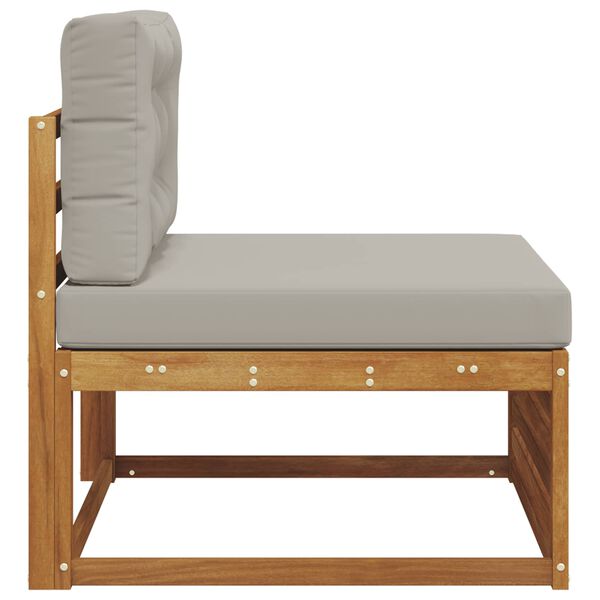 vidaXL Vanjska srednja sofa Čvrsto drvo akacije Prirodna