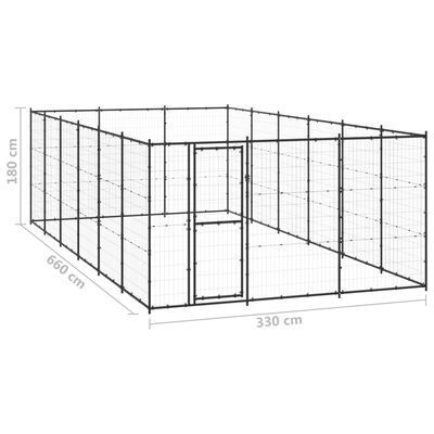vidaXL Vanjski kavez za pse čelični 21,78 m²