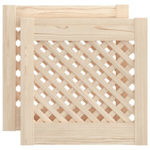 vidaXL Vrata za ormarić re&scaron;etkasti dizajn 2 kom 39,5x39,5 cm borovina