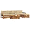 vidaXL Set vanjskih sofa s jastukom 6 pcs Prirodna i bež
