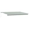 vidaXL Skrovita tenda Zelena i bijela 500 &times; 300 cm Tkanina i Metal