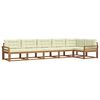 vidaXL Set vanjskih sofa s jastukom 6 pcs Prirodna i krem