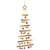 vidaXL Viseća božićna jelka s kuglicama 90 cm 30 LED lampica