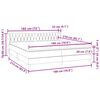 vidaXL Box Spring krevet s madracima tamno sivi 180x210 cm bar&scaron;un
