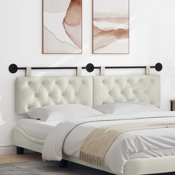 vidaXL Držeće uzglavlje Zidne Krema 190 x 55 x 7 cm Bar&scaron;un