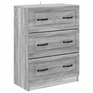 vidaXL Ormar s ladicama Siva sonoma 66 x 34,5 x 87 cm