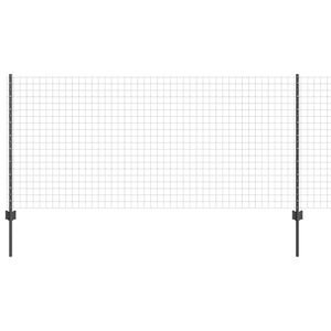 vidaXL Euro ograda s postom 10 x 1 m Čelik premazan PVC-om Siva Mreža