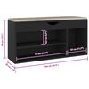 vidaXL Klupa za cipele s jastukom crna 104x30x49 cm konstruirano drvo