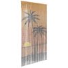 vidaXL Zavjesa za vrata protiv insekata Otisak palme 100x220 cm bambus