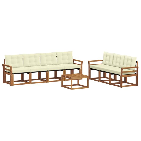 vidaXL Set vanjskih sofa s jastukom 8 pcs Prirodna i krem