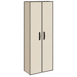 vidaXL Ormarić za cipele krem 60 x 30 x 166 cm od tkanine