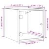 vidaXL Noćni ormarić sa staklenim vratima boja hrasta 35 x 37 x 35 cm
