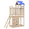 vidaXL Igraći Toranj Prirodna 110,5 x 52,5 x 215cm Masivna borovina