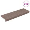 vidaXL Prostirke za stepenice samoljepljive 10 kom 65x21x4 cm svijetlosmeđa pravokutni rub
