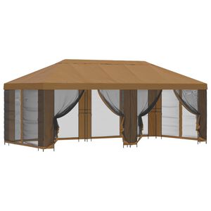 vidaXL Paviljon s bočnim stranama 6 x 3 m Bež Poliester i čelik 190