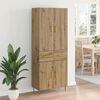 vidaXL Highboard Umjetnički hrast 69,5 x 34 x 180 cm Konstruirano drvo