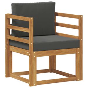 vidaXL Vanjski kauč Čvrsto drvo akacije i poliester Prirodna