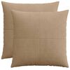 vidaXL Presvlaka za jastuk 2 pcs ALMELO Smeđa 70 x 70 cm Kord