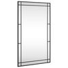 vidaXL Zidno ogledalo crno 60 x 100 cm pravokutno željezno