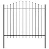 vidaXL Vrtna Ograda 7 pcs Siva 170 x 190 cm Čelik s prahom premazan